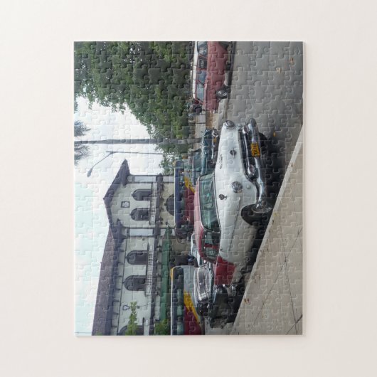 Oude amerikaanse auto op Cuba Legpuzzel (Verticaal)