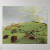 Oude Amerikaanse inboorlingen, Buffalo Jacht door Poster (Voorkant)