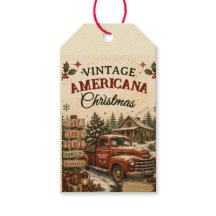 Oude-Amerikaanse Kerstmis Rode Truck Vakantietekaa