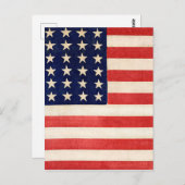 oude Amerikaanse vlag Briefkaart (Voorkant / Achterkant)