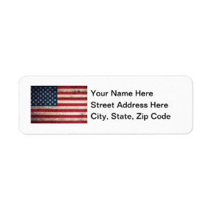 Oude Amerikaanse vlag Etiket