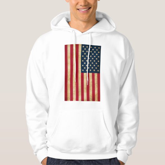 Oude Amerikaanse vlag Hoodie (Voorkant)