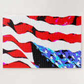 Oude Amerikaanse vlag Legpuzzel (Horizontaal)