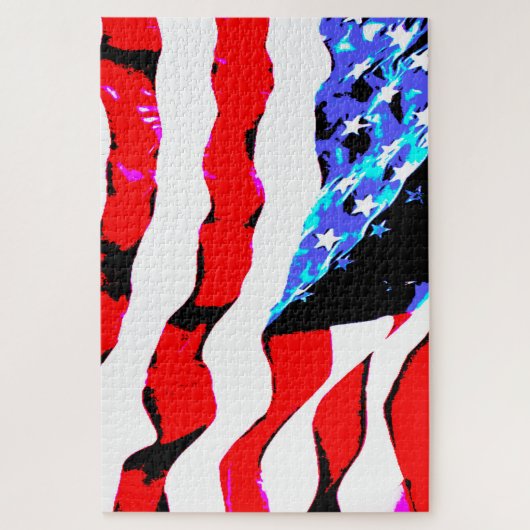 Oude Amerikaanse vlag Legpuzzel (Verticaal)