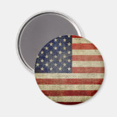 Oude Amerikaanse vlag Magneet (Voorkant / Achterkant)