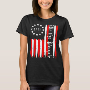 oude Amerikaanse vlag Patriottisch Wij Het Volk T-shirt