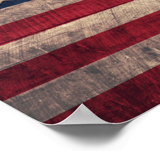Oude Amerikaanse vlag Poster (Hoek)