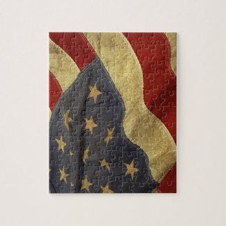 Oude Amerikaanse vlag Puzzle Legpuzzel