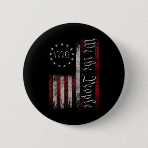 oude Amerikaanse vlagpatriotticus 1776 Wij de Pe Ronde Button 5,7 Cm