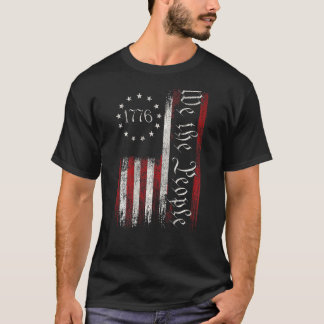 oude Amerikaanse vlagpatriotticus 1776 Wij de Pe T-shirt