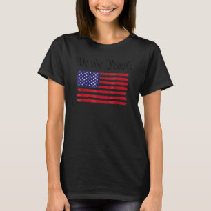  oude Amerikaanse vlagpatriotticus 1776 Wij de Pe T-shirt