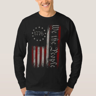  oude Amerikaanse vlagpatriotticus 1776 Wij de Pe T-shirt