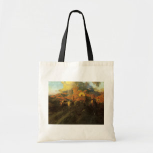 Oude Amerikaanse West, Overland Trail van Johnson Tote Bag