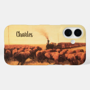 Oude Amerikaanse Westerse kunst, tegengehouden doo iPhone 16 Hoesje
