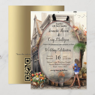 Oude Amsterdamse Bloemenwinkel Anton Pieck stijl K Kaart