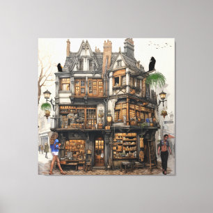 Oude Amsterdamse Kunst Canvas Afdruk