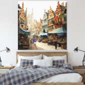 Oude Amsterdamse Kunst Canvas Afdruk (Insitu (Slaapkamer))