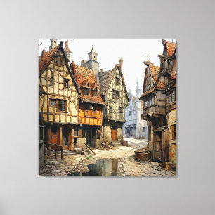 Oude Amsterdamse Kunst Canvas Afdruk