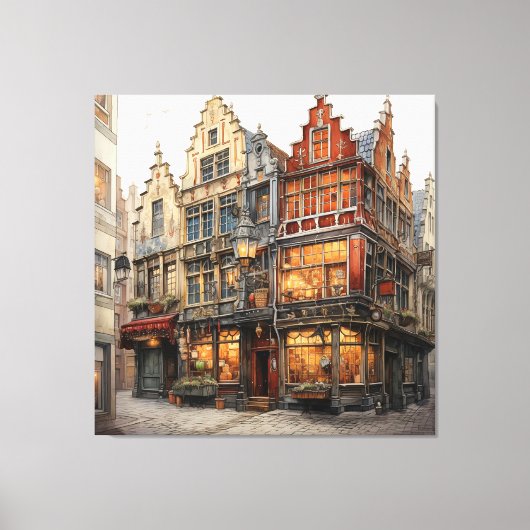  Oude Amsterdamse Kunst Canvas Afdruk (Voorkant)