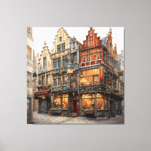 Oude Amsterdamse Kunst Canvas Afdruk