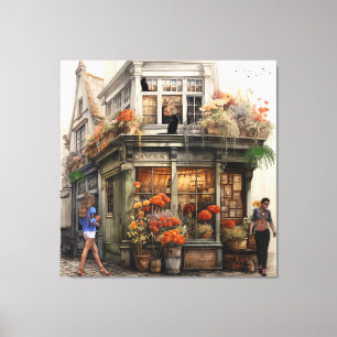 Oude Amsterdamse Kunst Canvas Afdruk