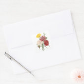 Oude Anjers Dianthus Tuin Bloemen Redoute Vierkante Sticker (Envelop)