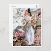 Oude Anne Anderson Zwanenprinses Briefkaart (Voorkant / Achterkant)