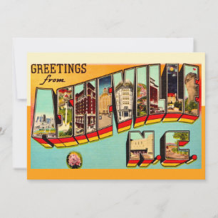 Oude ansichtkaart Asheville NC 5x7 Bedankkaart