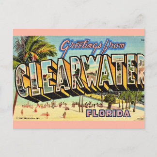 Oude ansichtkaart Clearwater Florida Briefkaart