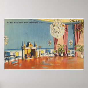 Oude ansichtkaart, De Blauwe Kamer van het Witte H Poster