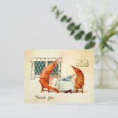 Oude ansichtkaart met dankbetuiging voor garnalen  briefkaart (Staand voorkant)