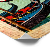 Oude ansichtkaart met groeten uit Venetië Poster (Hoek)