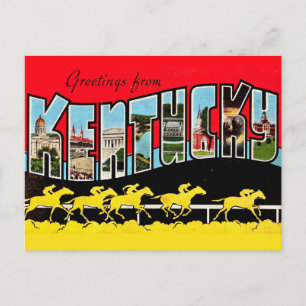 Oude ansichtkaart met Kentucky-groeten Briefkaart