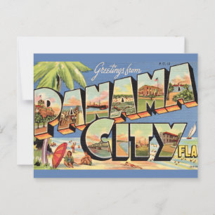 Oude ansichtkaart Panama City Florida Briefkaart