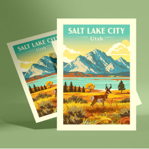 Oude ansichtkaart Salt Lake City Utah Briefkaart
