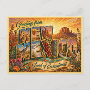 Oude ansichtkaart uit New Mexico Briefkaart