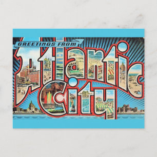 Oude ansichtkaart van Atlantic City NJ Briefkaart