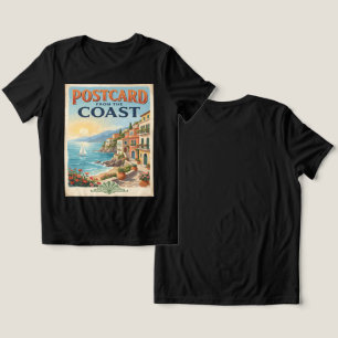 Oude ansichtkaart van de Italiaanse zomerkust Tri-Blend Shirt