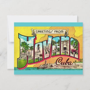 Oude ansichtkaart van Havana Cuba Briefkaart