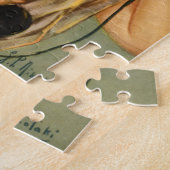 Oude ansichtkaart van het Vrijheidsbeeld, Wereldoo Legpuzzel (Zijkant)