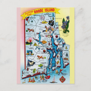 Oude ansichtkaart van Rhode Island Briefkaart