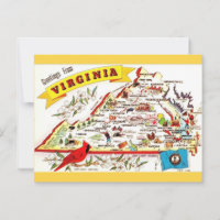 Oude ansichtkaart van Virginia