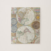 Oude Antiek Algemene Kaart van de Wereld Legpuzzel (Verticaal)