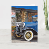 Oude Antiek Blauwe Auto