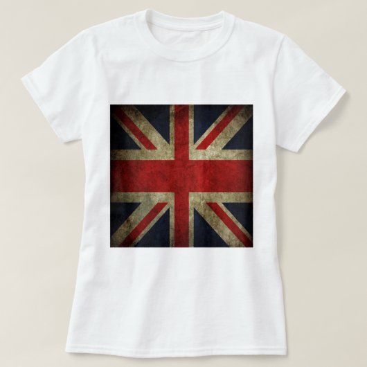 Oude Antiek Britse vlag T-shirt (Design voorkant)