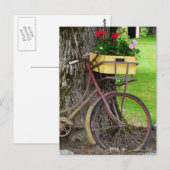 Oude Antiek fiets met ventilatormand Briefkaart (Voorkant / Achterkant)