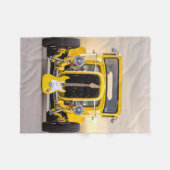  Oude Antiek Gele Warm Weg en Guitar Fleece Deken (Voorkant (Horizontaal))