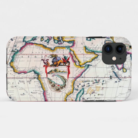 Oude Antiek kaart van Afrika uit 1687 Case-Mate iPhone Case (Achterkant (horizontaal))