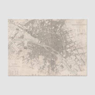 Oude Antiek kaart van de grote stad Tissuepapier