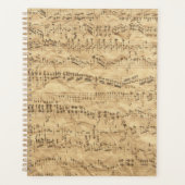 Oude  Antiek muziekblad 5 Planner (Voorkant)